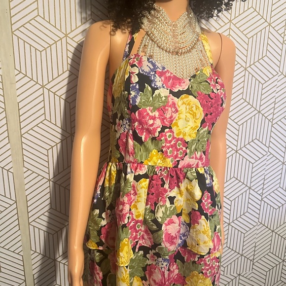 Floral Halter Dress - Picture 1 of 6